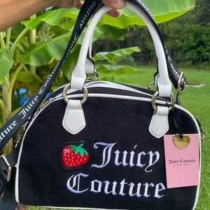 Juicy Couture Sweet N Juicy Apple Satchel with Strawberry Patch Coin Purse